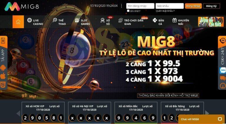 Khám phá nhà cái MIG8 – Nhà cái cá cược Xổ số - Lô đề đỉnh nhất thị trường hiện nay